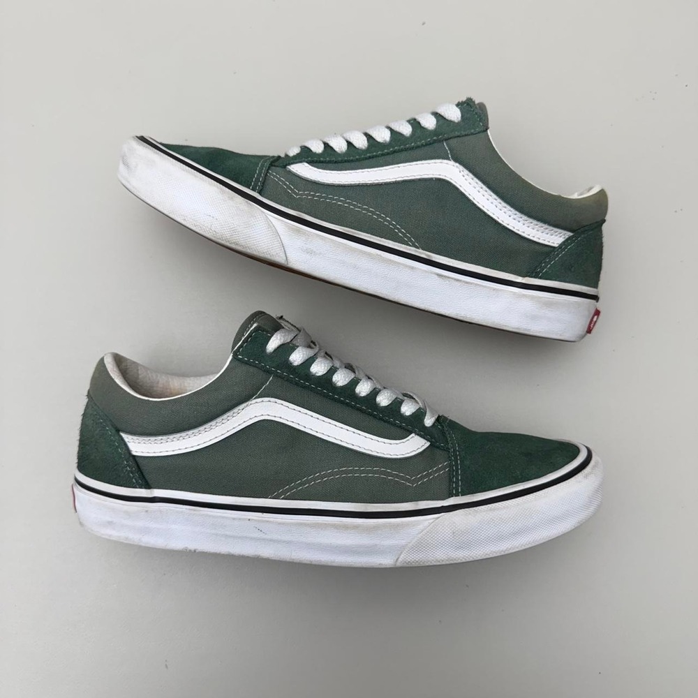 Vans Old Skool Green Suede Sneakers W9.5 M8